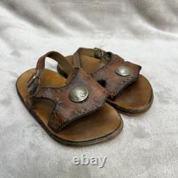 Vtg Native American Indian Artisan Leather 1936 US Buffalo Nickel Bison Handmade