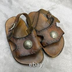 Vtg Native American Indian Artisan Leather 1936 US Buffalo Nickel Bison Handmade