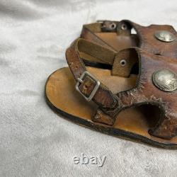 Vtg Native American Indian Artisan Leather 1936 US Buffalo Nickel Bison Handmade