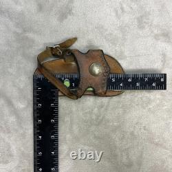 Vtg Native American Indian Artisan Leather 1936 US Buffalo Nickel Bison Handmade