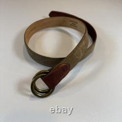 W. KLEINBERG Custom Bison Suede Belt O-ring Buckles Size 33 Brand New MSRP $220