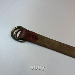 W. KLEINBERG Custom Bison Suede Belt O-ring Buckles Size 33 Brand New MSRP $220