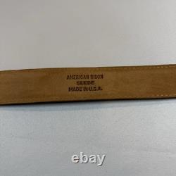 W. KLEINBERG Custom Bison Suede Belt O-ring Buckles Size 33 Brand New MSRP $220