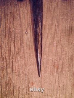 WALKING CANE Gemsbok/Oryx horn BISON HORN HANDLE brass & rubber slip-on tip USA