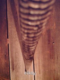 WALKING CANE Gemsbok/Oryx horn BISON HORN HANDLE brass & rubber slip-on tip USA