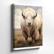 Wall Art White Buffalo Canvas Print Rustic Western Bison Animal Decor Poster