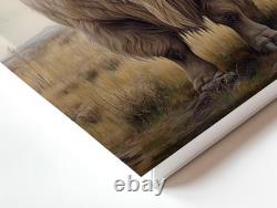Wall Art White Buffalo Canvas Print Rustic Western Bison Animal Decor Poster