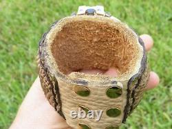 Watch Gold color genuine Alligator Crocodile Bison leather 7.5 inch wrist size