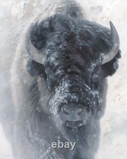 Western Bison Storyteller II Yellowstone Signed Print Made in Montana