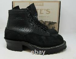 White's Boots, 350LTT-VST. 11 F, 6. Black Bison / Black R, O, Vibram Soles