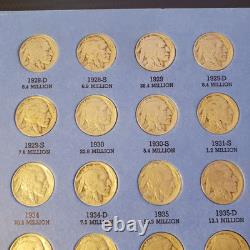 Whitman Buffalo Nickel Coin Collection 1913-1938 Album #9008 64 Coin Set