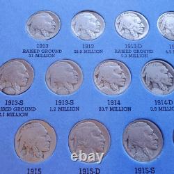 Whitman Buffalo Nickel Coin Collection 1913-1938 Album #9008 64 Coin Set