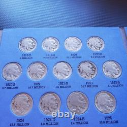 Whitman Buffalo Nickel Coin Collection 1913-1938 Album #9008 64 Coin Set