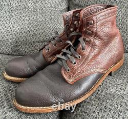 Wolverine 1000 Mile Centennial Boots US 9.5D Two Tone Bison Leather Brown Red