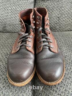 Wolverine 1000 Mile Centennial Boots US 9.5D Two Tone Bison Leather Brown Red