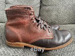 Wolverine 1000 Mile Centennial Boots US 9.5D Two Tone Bison Leather Brown Red