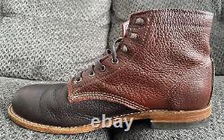Wolverine 1000 Mile Centennial Boots US 9.5D Two Tone Bison Leather Brown Red