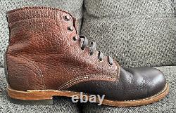 Wolverine 1000 Mile Centennial Boots US 9.5D Two Tone Bison Leather Brown Red