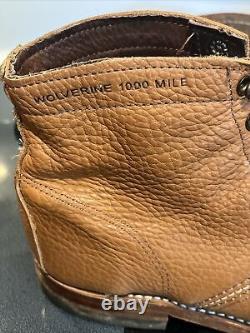 Wolverine 1000 mile Bison Men's CENTENNIAL Boots English Tan 10.5D (w00910) Box