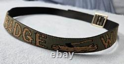 Wood Badge Rare Bison Belts Boulder CO Green & Brown Log & Axe 1x41 Scouts
