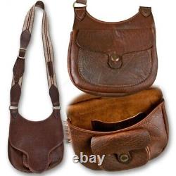 Woodland Beavertail Possibles Bag Shooters American Bison Buffalo Leather