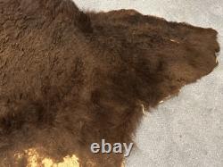 X-LG BISON HAIR-ON-HIDE Big Winter Bull Harvested in Yellowstone