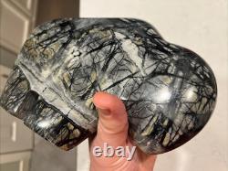 XL Picasso Marble Buffalo Bison Stone Fetish 9 1/4