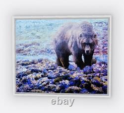 Yellowstone Grizzly 16 X 20 Framed Embellished Art Print By Edward Suthoff